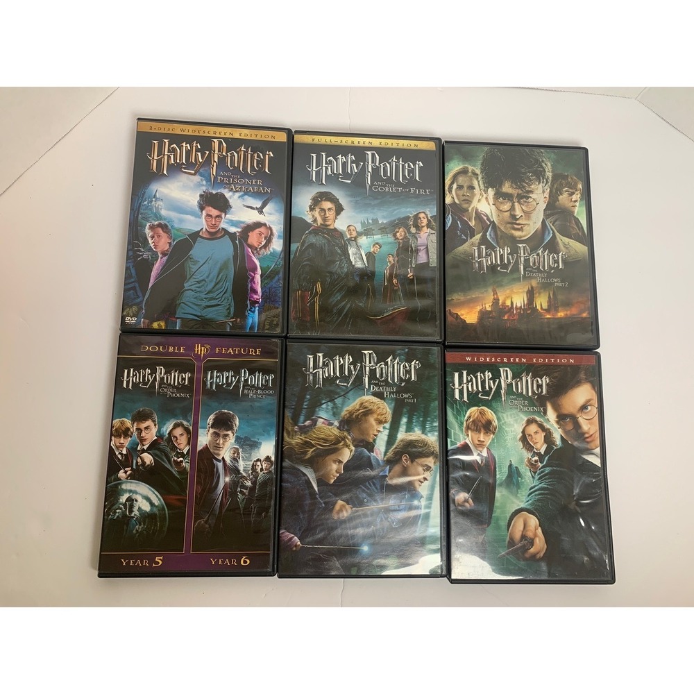 Harry Potter DVD Collection Lot 6 Cases/Inserts  Widescreen/Full-Screen Edition